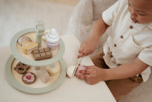 Load image into Gallery viewer, boy playng with Little dutch Wooden Cake Stand
