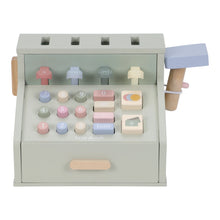 Load image into Gallery viewer, Wooden toy with colourful stamps and a handle, branded &#39;Little Dutch&#39;, on a white background.

