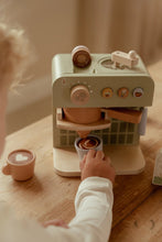 Load image into Gallery viewer, boy playing with Little dutch wooden coffee machine
