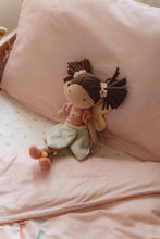 Load image into Gallery viewer, Little Dutch Fairy Garden Evi toy fairy on a pink pillow
