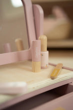 Load image into Gallery viewer, Lip gloss with wooden applicator on a pink shelf
