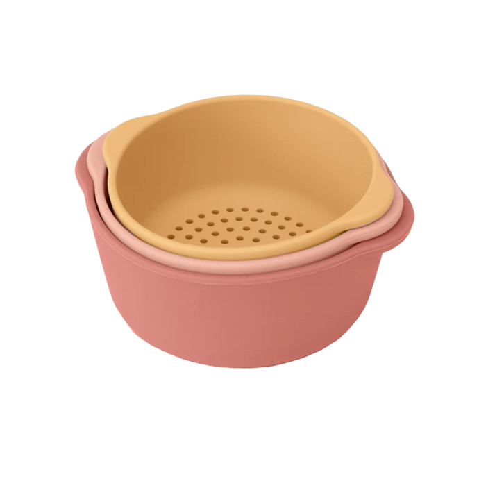 Play Tray Coral, Pink and Yellow Bowl Set - by Inspire my Play