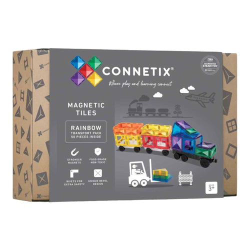 Connetix Rainbow Transport 50 Piece Pack