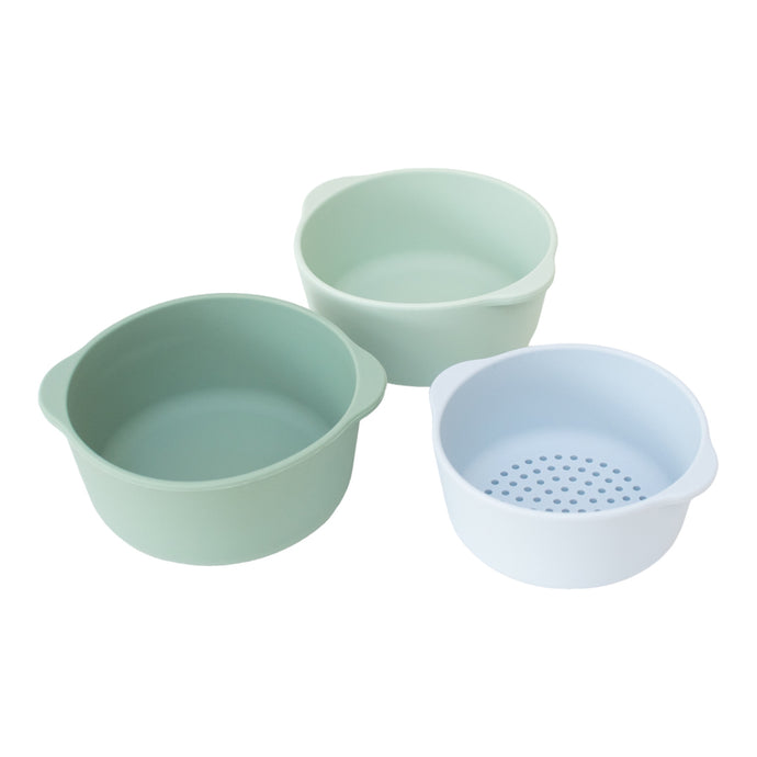 Inspire my Play Play Tray Green and Blue Bowl Set