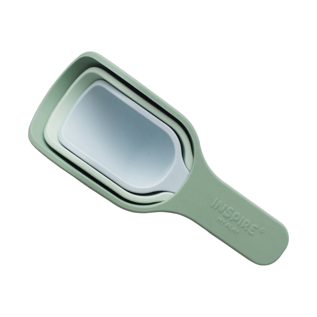 Play Tray Blue, Green and Pale Green Nesting Scoop Set - by Inspire my Play