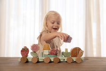 Load image into Gallery viewer, Girl playing with Fairy Garden Hedgehog Stacking Train
