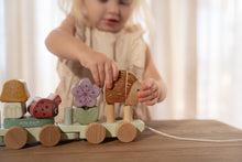 Load image into Gallery viewer, Girl playing with Fairy Garden Hedgehog Stacking Train
