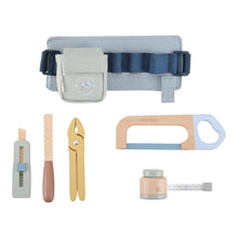 Load image into Gallery viewer, Little Dutch Toy tool belt with various tools
