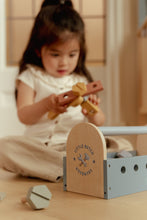 Load image into Gallery viewer, girl playing with Little dutch Wooden toy toolbox
