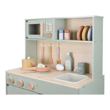 Load image into Gallery viewer, Children&#39;s Little Dutch play kitchen set with various utensils and appliances on a white background
