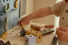 Load image into Gallery viewer, boy with little dutch workbench tools
