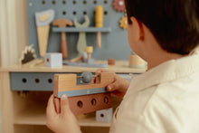 Load image into Gallery viewer, boy with little dutch workbench tools
