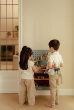 Load image into Gallery viewer, boy and girl with little dutch workbench tools
