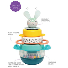 Load image into Gallery viewer, Hunny Bunny Stacker TAF12445 Taf Toys Good Little Egg Toy Stacking Stack Sensory Problem Solving Play Physical Play Motor Skills Hand eye coordination hand eye co-ordination educational Creative Blocks 
