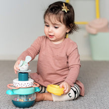 Load image into Gallery viewer, Hunny Bunny Stacker TAF12445 Taf Toys Good Little Egg Toy Stacking Stack Sensory Problem Solving Play Physical Play Motor Skills Hand eye coordination hand eye co-ordination educational Creative Blocks 
