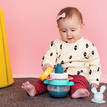 Load image into Gallery viewer, Hunny Bunny Stacker TAF12445 Taf Toys Good Little Egg Toy Stacking Stack Sensory Problem Solving Play Physical Play Motor Skills Hand eye coordination hand eye co-ordination educational Creative Blocks 
