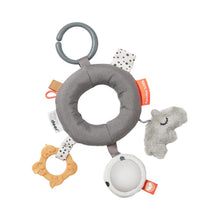 Load image into Gallery viewer, Toy Touch Teether stroller Soft Sensory Pram Play Labels Grasp educational Done by Deer Black and white Baby Animals Activity Ring Deer Friends Grey Good Little Egg
