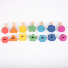 Load image into Gallery viewer, Tickit Rainbow Wooden Nuts &amp; Bolts
