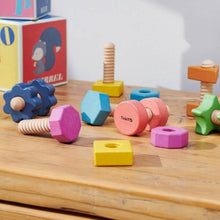 Load image into Gallery viewer, Tickit Rainbow Wooden Nuts &amp; Bolts
