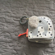 Load and play video in Gallery viewer, Toy  Touch  Textured  Texture  Tags  stroller  Sounds  Sound  Sensory  Pram  Play  Noisy  Noise  Mirror  Labels  Grasp  educational Done by Deer Book Baby Animals Activity Book Elphee Grey Good Little Egg
