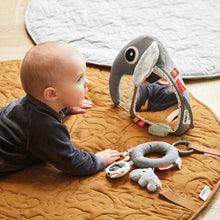 Load image into Gallery viewer, Activity floor mirror elphee grey Tummy Time Tummy Toy Touch Textured Texture Sensory Mirror Floor Mirror educational Done by Deer Baby Animals Activity Floor Mirror Elphee Good Little Egg
