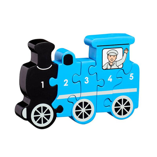 Train 1-5 Jigsaw Wooden toys, educational toys, preschool toys, colours, counting, animals, jigsaw, shape sorter, learning, learning through play, pre school, toddler toys, jigsaw wooden pieces numbered 1-5. Children count. puzzle develop skills: Concentration and persistence Fine motor skills Hand eye coordination Logical thinking Matching and sorting Numeracy skills Problem solving skills Sense of achievement Shape and colour recognition fair trade Lanka Kade Good Little Egg