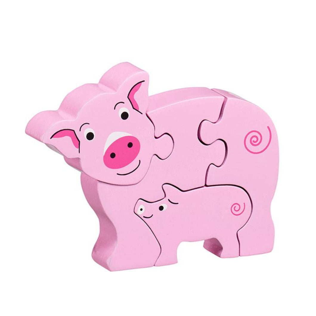 Lanka Kade Pig and Piglet Jigsaw Jigsaw Shape sorter  colours wooden toys  educational toys pre school toys preschool toys learning through play animals learning toddler toys Good little Egg