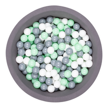 Load image into Gallery viewer, Ball Pit with Grey, Mint and White Balls
