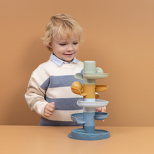 Load image into Gallery viewer, Boy playing with Little Dutch Spiral Tower - Blue

