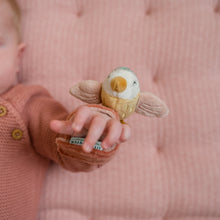 Load image into Gallery viewer, Little Dutch Flowers &amp; Butterflies Wrist Rattle on childs wrist

