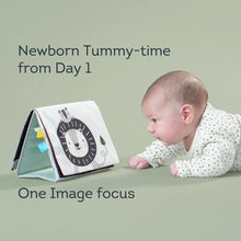 Load image into Gallery viewer,  Tummy time book Mirror Sensory play Sensory Soft book Black and white High contrast Black and white book educational toy  learning toy 
