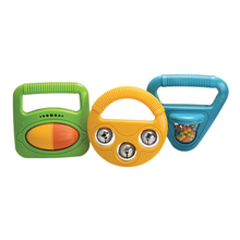 Load image into Gallery viewer, Musical Shapes Gift Set Halilit Sound Shapes Shaker set Sensory Rattle Musical Music Hand eye coordination hand eye co-ordination Haililit educational Creativity Creative Colour Bell
