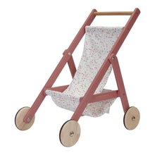 Load image into Gallery viewer, Wooden Doll Stroller - Flowers and Butterflies
