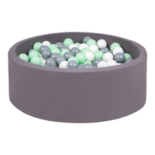 Load image into Gallery viewer, Ball Pit with Grey, Mint and White Balls
