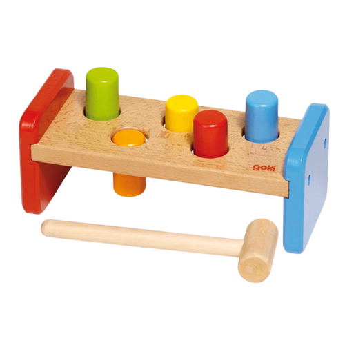 Wooden  Toy  Hand eye coordination  hand eye co-ordination  Hammer Bench  Hammer  Goki  educational  Bench