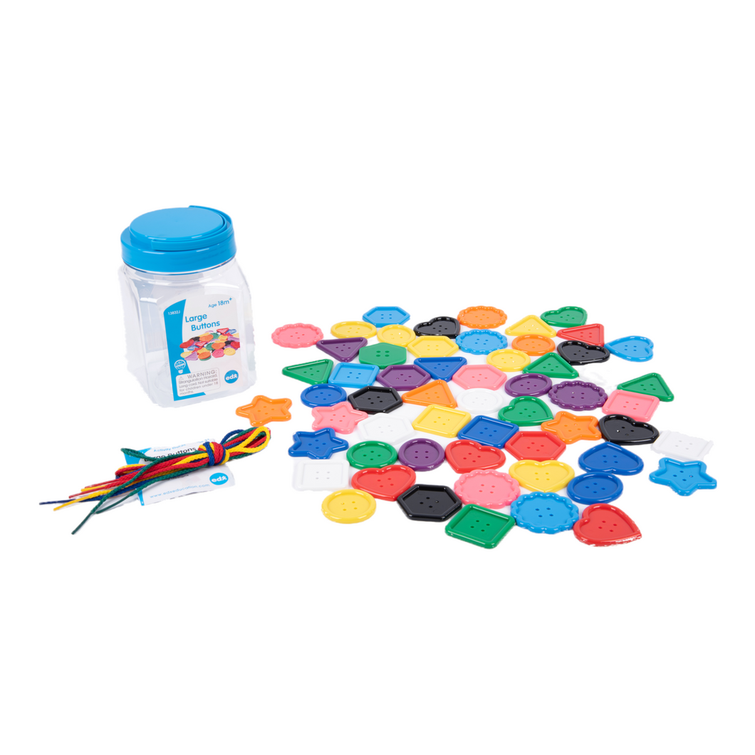 Large Buttons & Laces Jar