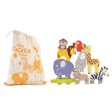 Load image into Gallery viewer, Le Toy Van African Stacking Animals and Bag
