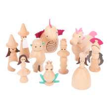 Load image into Gallery viewer, wooden enchanted figures TickIt
