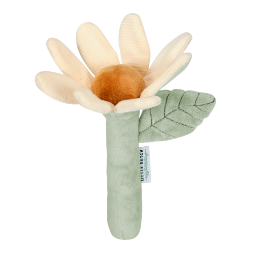 little dutch white flower rattle