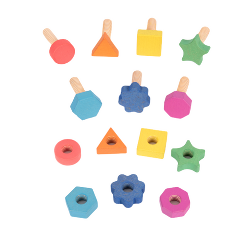 Tickit Rainbow Wooden Nuts & Bolts