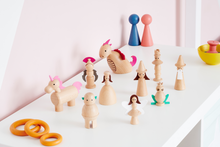 Load image into Gallery viewer, wooden enchanted figures TickIt on cabinet
