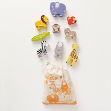 Load image into Gallery viewer, Le Toy Van African Stacking Animals and Bag
